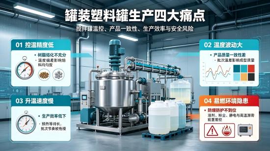 罐装塑料罐生产搅拌罐精密控温